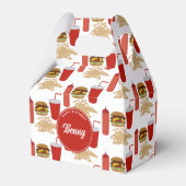 ファストフードバーガーのフライスパターン誕生日 フェイバーボックス (裏面サイド)