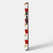 ファストフードバーガーのフライドパターンモノグラム Case-Mate iPhoneケース (裏面 / 左)