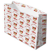 ファストフードバーガーのフライドパターン誕生日名 ラージペーパーバッグ (裏面アングル)