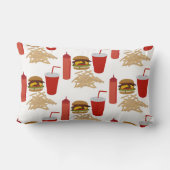 ファストフードバーガーのフライドパターン ランバークッション (裏面)