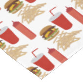 ファストフードバーガーのフライドパターンBBQピクニック テーブルクロス (アングル)