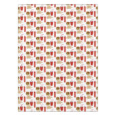 ファストフードバーガーのフライドパターンBBQピクニック テーブルクロス (正面)