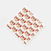 ファストフードバーガーのフライドパターンBBQ スタンダードランチョンナプキン (角)