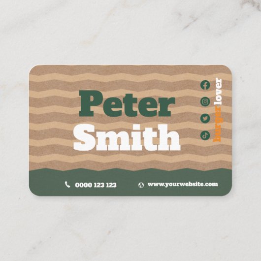 ファストフードバーガーの名刺 名刺 (裏面)