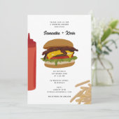 ファストフードバーガーウェディングシャワー 招待状 (スタンド正面)
