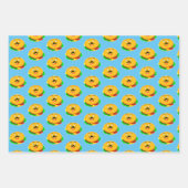 ファストフードバーガーコーンゴフラモダンイおもしろいズ ラッピングペーパーシート (正面)