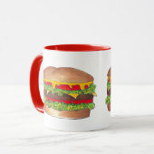 ファストフードバーガーHamburger Cheeseburger Bunグルメ マグカップ (正面左)