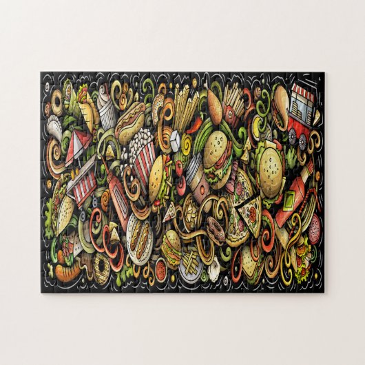 ファストフードパズル ジグソーパズル (横)