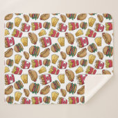 ファストフードパターンブランケット シェルパブランケット (正面(横))