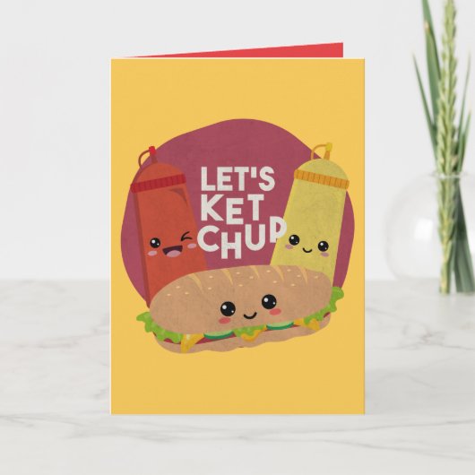 ファストフードパン：ケチャップしよう ノートカード (正面)