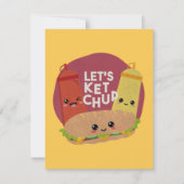 ファストフードパン:ケチャップしよう ノートカード (正面)