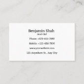 ファストフードピザのロゴ 名刺 (裏面)