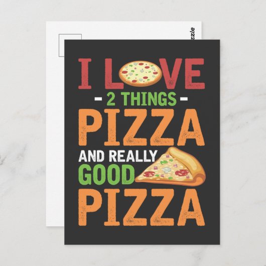 ファストフードピザスライス愛好家グルメ ポストカード (正面/裏面)