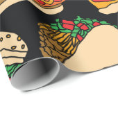 ファストフードピザハンバーガーのタコフランスのスポテト ラッピングペーパー (ロールコーナー)