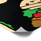 ファストフードフェスタ：ヴィンテージパターン分離 ポスター (角)