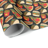 ファストフードフェスタ：ヴィンテージパターン分離 ラッピングペーパー (ロールコーナー)