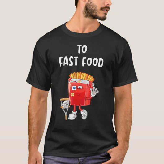 ファストフードフライを速く食べる Tシャツ (正面)