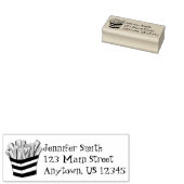 ファストフードフランスのフライのポテトチップスグルメアドレス ラバースタンプ (押印)