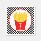 ファストフードフランスのフライ誕生日 スタンダードカクテルナプキン (正面)