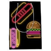 ファストフードホットドッグ&ハンバーガー ミディアムペーパーバッグ (正面)