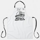 ファストフードポップ・アートのレストランまたはテイクアウェイエプロン エプロン (正面)