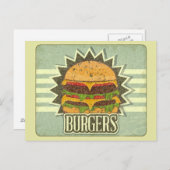 ファストフードメニュー用レトロカバー ポストカード (正面/裏面)