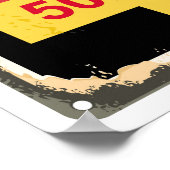 ファストフードレストランやディナーのレトロなシンボルや象徴コール ポスター (角)