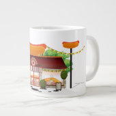 ファストフードレストランアニメ ジャンボコーヒーマグカップ (正面右)