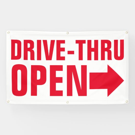ファストフードレストラン用ドライブスルーバナー 横断幕 (横)