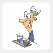 ファストフードワーカー スクエアシール (正面)