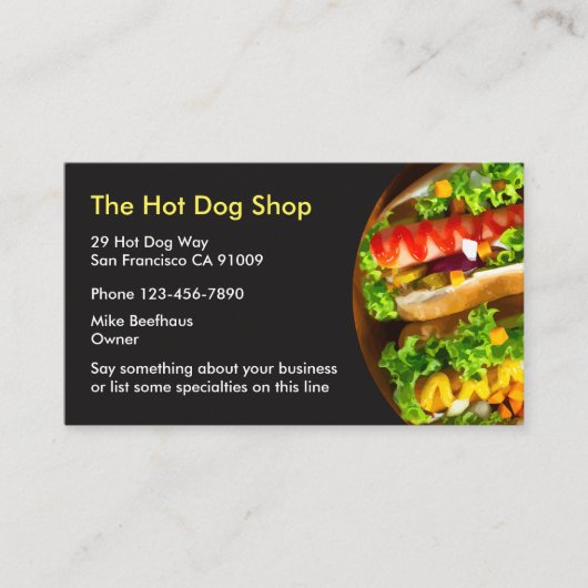 ファストフード名刺 名刺 (正面)