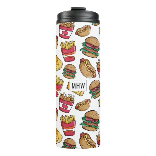 ファストフード柄モノグラムカスタムタンブラー タンブラー (正面)