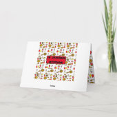 ファストフード漫画パーソナライズされた誕生日 カード (裏面)