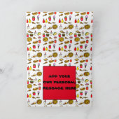 ファストフード漫画パーソナライズされた誕生日 カード (内部)