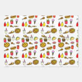 ファストフード漫画ラッピング紙セット ラッピングペーパーシート (正面2)