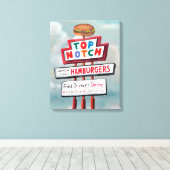 ファストフード看板 キャンバスプリント (インサイチュ (ウッドフロア))