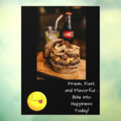 ファストフード窓が貼り付く ウィンドウサイン (シート3)