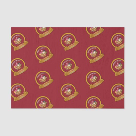 ファストフード製品の包装カスタムロゴパターン 薄葉紙 (正面)