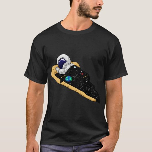 ファストフード銀河系宇宙ピザ宇宙飛行士ボーイ Tシャツ (正面)