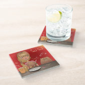 ファストフード ガラスコースター (アングル)