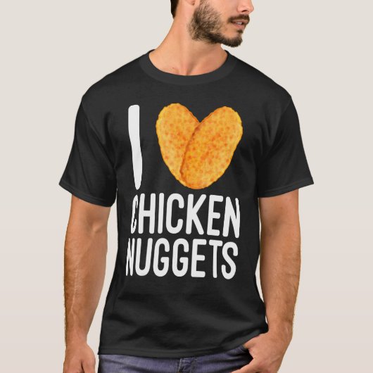 ファストフード チキンナゲット Tシャツ (正面)