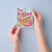 ファストフード |ドーナツバーガーフード  |マーケティング チラシ (手)