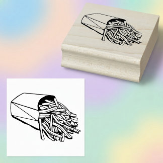 ファストフード フライドポテト アートスタンプ ラバースタンプ