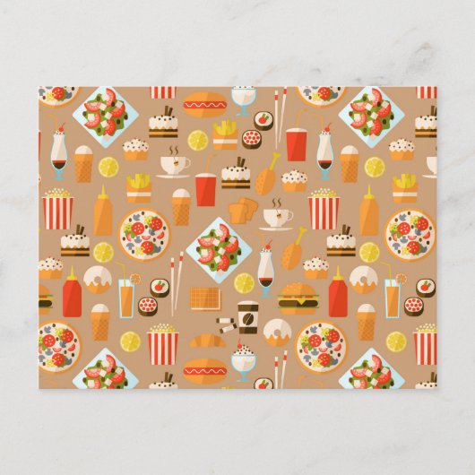 ファストフード ポストカード (正面)
