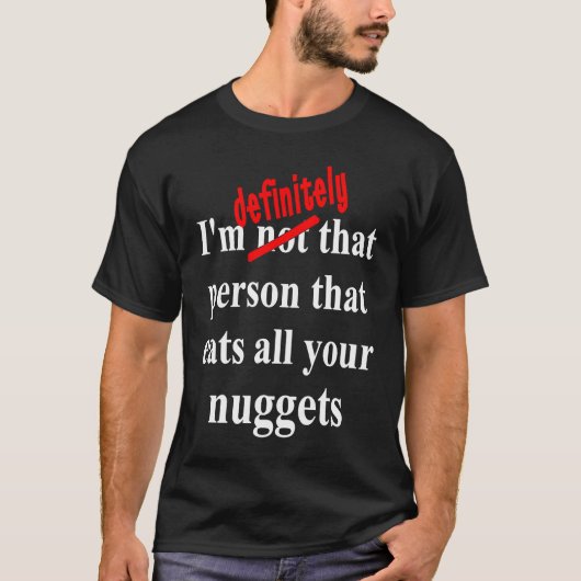 ファストフード 鶏の唐揚げを食べ尽くせ Tシャツ (正面)