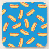 ファストフードHOT DOGSのパターン コースター (正面)