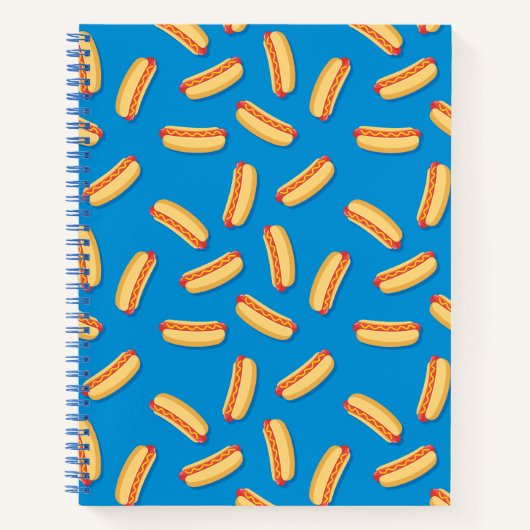 ファストフードHOT DOGSのパターン ノートブック (正面)