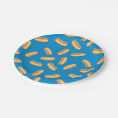 ファストフードHOT DOGSのパターン ペーパープレート (アングル)