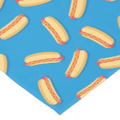 ファストフードHOT DOGSのパターン ミディアムテーブルランナー (コーナー)