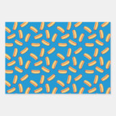 ファストフードHOT DOGSのパターン ラッピングペーパーシート (正面)